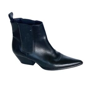 Michael Kors Womens Black Leather Pointed Toe Chelsea Ankle Boots Size 7.5 M